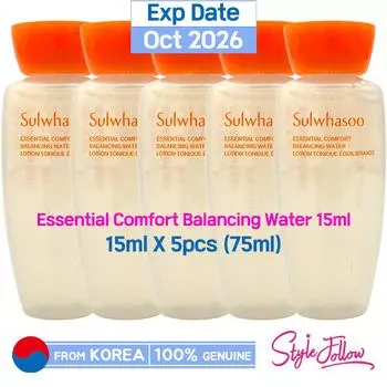 5шт/75мл_[SULWHASOO] Балансирующая вода Essential Comfort 15мл (Образец) 15ml X 5pcs (75ml)