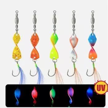 5шт 7см/3г рыболовная блесна рыболовные приманки спираль металл светящиеся блестки разлетаются далеко пайетки окунь форель рыболовные снасти 5Pcs blue/box