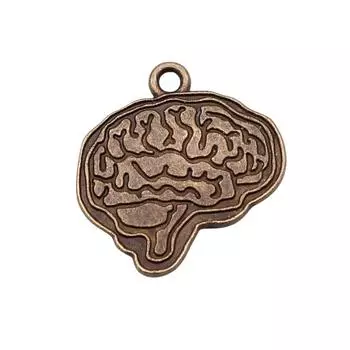 5шт Анатомические Подвески для мозга Подвески Античная Бронза Цвет Цинковый Сплав 22X23мм