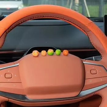 5шт автомобильные украшения заднего вида милые мини-зеркала консоли оранжевые реалистичные украшения из смолы для B