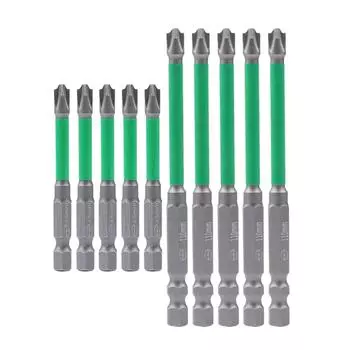 5шт. Биты для отверток из легированной стали, магнитные для дифференциации цвета