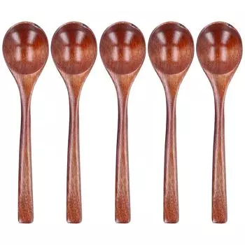 5шт деревянная ложка для супа с длинной ручкой, совок для риса, домашняя посуда для кухни, ресторана