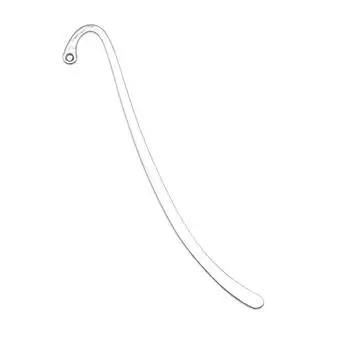 5шт глянцевые закладки-подвески античное серебро цвет цинковый сплав 86мм