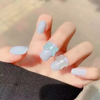 5шт хороший яркий цвет многоразовые украшения для ногтей 3D украшение лук-узел DIY искусство аксессуары party favor Butterfly белый