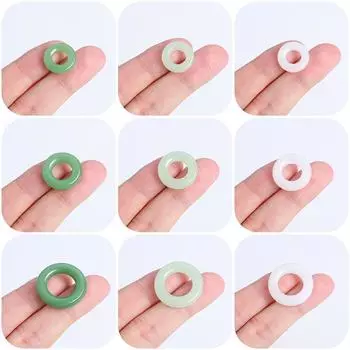 5шт хрустальное стекло кольцо для изготовления ювелирных изделий DIY браслет ожерелье 16x8mm глубокий/зелёный