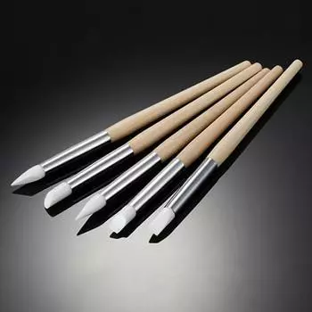 5шт инструмент для дизайна ногтей силиконовые точечные резные тиснения ремесло маникюрные ручки кисти