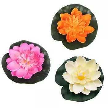 5шт искусственная плавающая вода Ева цветок лотоса пруд декор резервуар растение орнамент