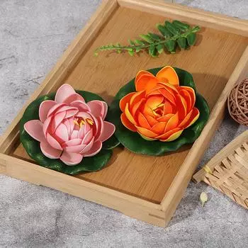 5шт искусственная плавающая вода кувшинка цветок пруд декор 10см искусственный лотос