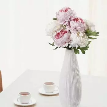 5шт искусственный цветок пион поддельный цветок западная роза чайная роза для свадьбы домашний декор стола розовый