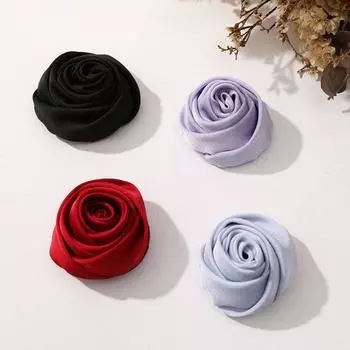 5шт искусственный цветок ткань аппликация бутон ювелирные изделия аксессуары украшение платья чёрный