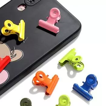 5шт карамельного цвета металлические зажимы для переплета подвесные отверстия дизайн круглые зажимы для сумок зажимы для денег жёлтый