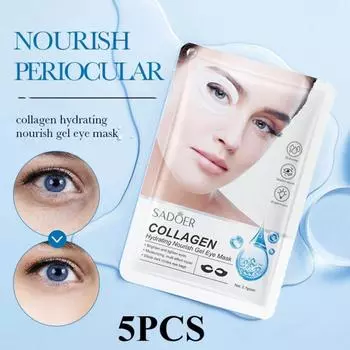 5шт коллагеновая увлажняющая и питательная маска для глаз, уход за кожей вокруг глаз, антивозрастная, укрепляющая кожу вокруг глаз, увлажняющая и ухаживающая 5pcs