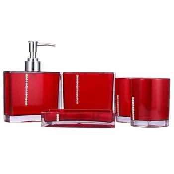 5шт/комплект акриловых аксессуаров для ванной комнаты чашка для ванны бутылка держатель зубной щетки мыльница