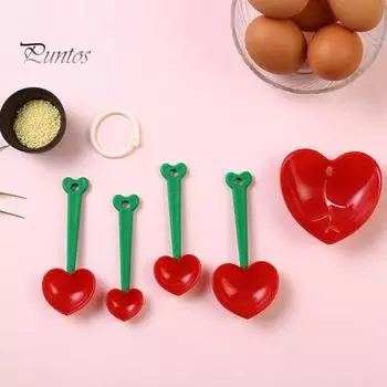 5 шт./компл. надежный удобный симпатичный мерный набор совков Lovery Shape набор мерных совков принадлежности для кофе красный