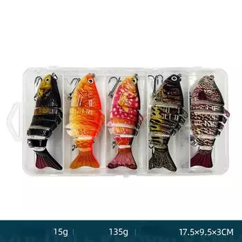 5шт / комплект. Рыболовная приманка, как показано на рисунке. Металл+Пластик.