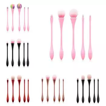 5шт косметическая кисть мягкие волосы тональный крем тени для век подводка для губ кисть для губ кисти для макияжа глаз