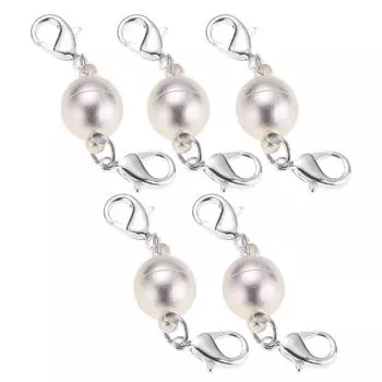 5шт круглый матовый шарик магнитная застежка-лобстер шейный браслет крючок 10x16mm
