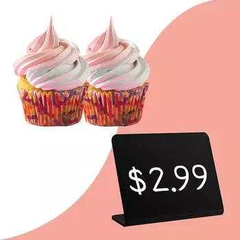 5шт мини-таблички с именами на доске с базовой пищей для маркировки меню на доске