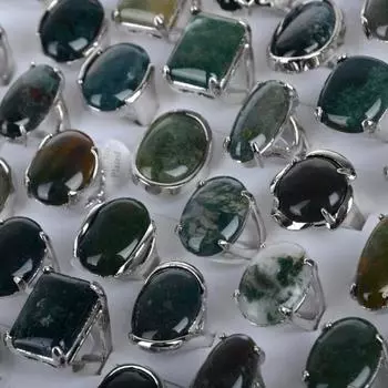 5шт многоцветные кольца из природного камня для мужчин и женщин, обручальное кольцо на палец с большим камнем