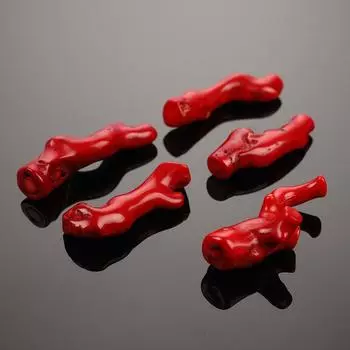 5шт нерегулярные натуральные красные коралловые бусины в виде ветки дерева, коралловые подвески-подвески