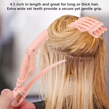 5шт нескользящие заколки для волос парикмахерские укладки секционные зажимы-крокодилы белый/чёрный