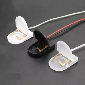 5шт один слот Cr2032 кнопка держатель батарейки типа «таблетка» чехол 3В коробка белый