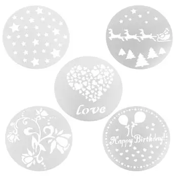 5шт Пластиковые инструменты для выпечки Инструменты для украшения торта Форма для шоколадного спрея