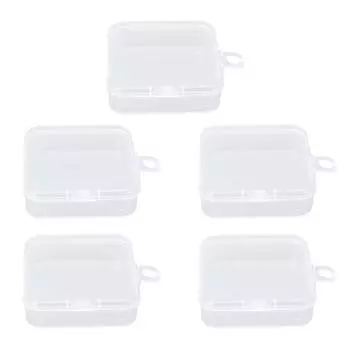 5шт пуховка для макияжа прозрачный АБС-пластик прозрачный футляр для хранения ювелирных изделий для сережек