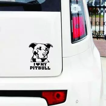 5шт я люблю мой Pitbull багажник автомобиля бампер окна декоративные наклейки наклейка
