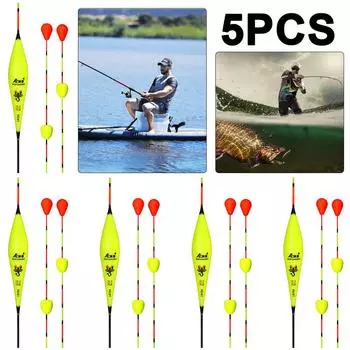 5шт рыболовные поплавки Nano Bobbers Rolling Ball Buoy рыболовные плавающие снасти (01)