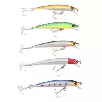 5шт рыболовные приманки жесткие приманки поверхностная рыболовная приманка снасти для окуня щуки подходят для соленой воды и