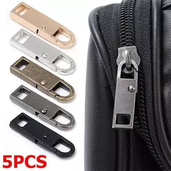 5шт. Съемная головка молнии без инструментов для самостоятельного шитья 5PCS чёрный