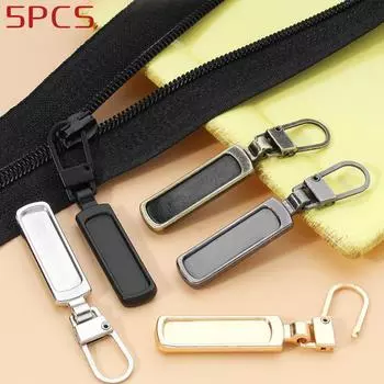 5шт съемный съемник молнии универсальный сменный комплект для ремонта головок бегунков молний для чемоданов сумок одежды DIY швейное ремесло A-Black-5PCS
