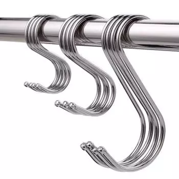 5шт S-образные крючки, сверхмощные кухонные круглые подвесные крючки, вешалки S