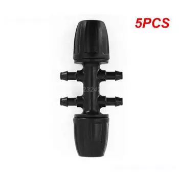 5шт шерстяной трубный соединитель прямой тройник капельница 11.5г волос трубный соединитель садовые аксессуары адаптер автоматический полив черный фитинг