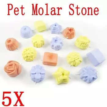 5шт шлифовальный камень хомяк песчанка попугай волнистый попугайчик канарейка рот моляр жевать S