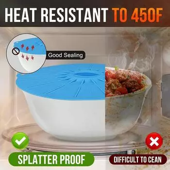 5шт силиконовые крышки для сохранения свежести набор герметичных крышек для холодильника микроволновая печь крышка может нагревать кухню бытовая термостойкость