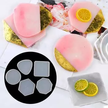 5шт силиконовый коврик для подставки для литья смолы, форма для эпоксидной смолы, DIY ремесленные инструменты