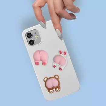 5шт смолы очарование мультфильм большой Diy плоский медведь на спине свинья милый кот смешной зад смолы декор разноцветный