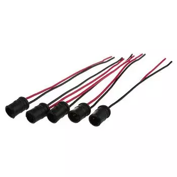 5шт T10 W5W мягкая резиновая лампочка патрон патрон лампы разъем автомобиля авто чёрный