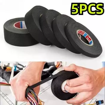5шт термостойкая клейкая тканевая лента для автомобильной кабельной ленты жгут проводов электрическая нагревательная лента 9M-1PCS