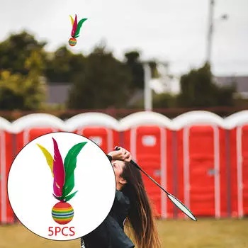 5шт воланы для бадминтона спортивные игрушки на открытом воздухе игры портативный удар пером