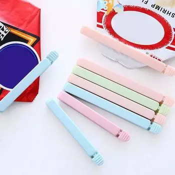 5шт зажимы для еды закуски кухонные принадлежности для хранения зажим герметик для дома S зелёный