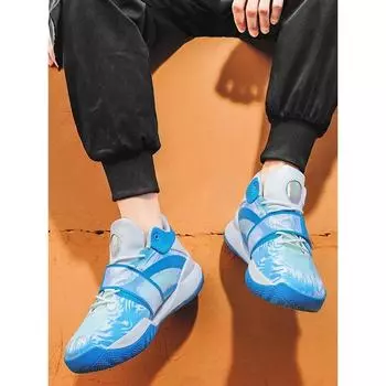 5th generation basketball shoes men s luminous shoes KT9 frenzy shock absorption teenagers actual combat friction sound sports shoes 36