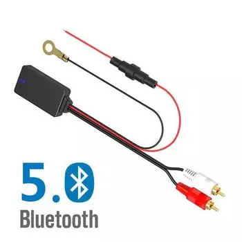 5V-12V Автомобильный 2RCA Bluetooth 5.0 Адаптер беспроводного подключения AUX Музыкальный микрофон Телефон