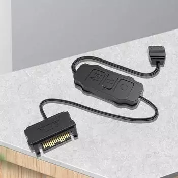 5V 3PIN ARGB Controller ARGB 5V 3PIN To SATA Interface Extension Cable RGB Sync Controller Cable белый