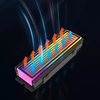 5V Argb Sync Pc 2280 Ssd M2 Radiator Pc Rgb M.2 Nvme Radiator High Efficiency Radiator Endless Abyss Effect Gaming Entertainment чёрный