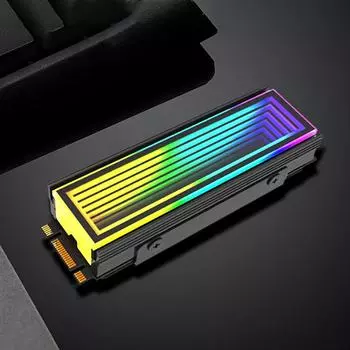 5V ARGB Sync PC 2280 SSD M2 Radiator PC RGB M.2 NVMe Radiator Высокоэффективный радиатор Endless Abyss Effect Gaming Entertainment чёрный