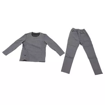 5V Electric Heated Thermal Underwear Set 3 Levels Winter Outdoor Sports Heated Shirt Pants for M Women