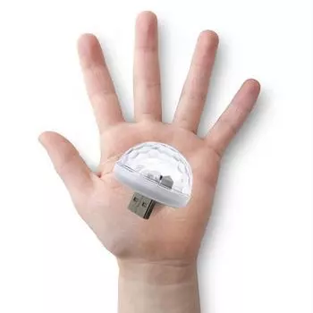 5В Ромб Половина Шара Звук Активируемый USB Светодиодный Атмосферный Свет Декоративная Лампа